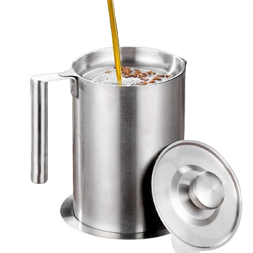 Kitcheniva 1.6L Stainless Steel Cooking Oil Filter Grease Strainer