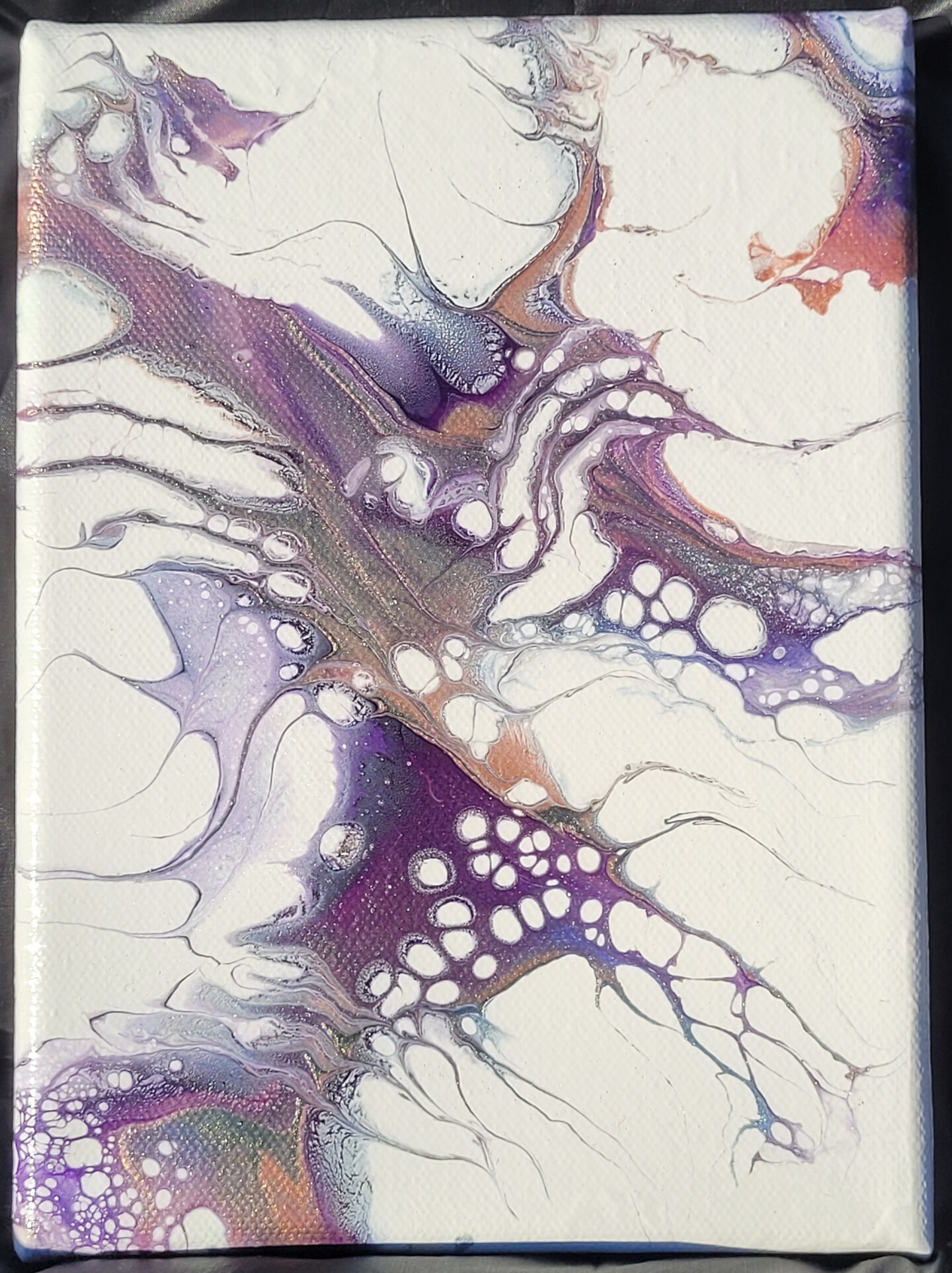 16x20 Purple/Blue Acrylic Pour store Painting