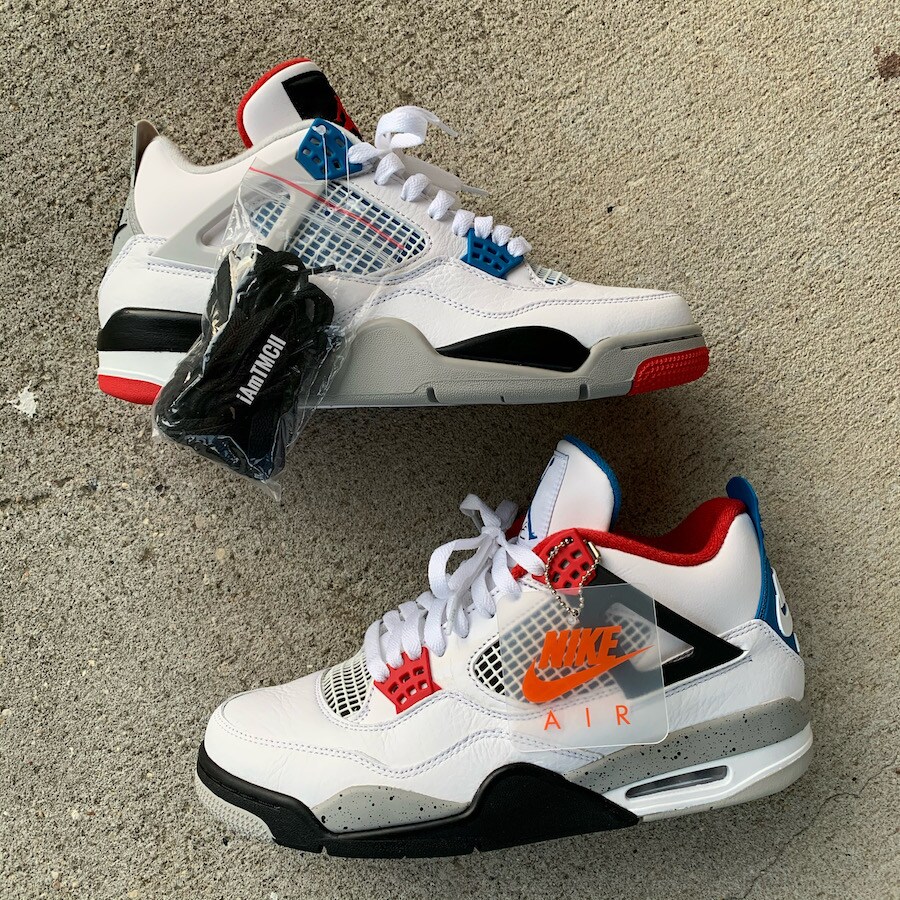 Jordan 4 “What The” White Fire Red-Tech Grey-Military Blue | MakerPlace by  Michaels