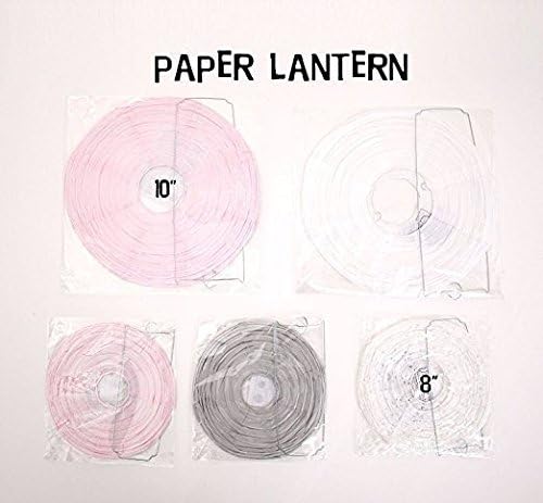 Baby Girl Baby Shower Decorations, It is a Girl Banners and Paper Lantern Paper Flower Pom Poms(Pink White Grey)