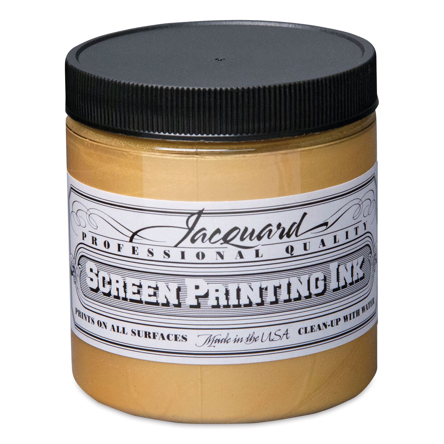 Gold Color Screen Ink Jacquard Screen Printing Ink - Gold (Metallic), 8 oz | Michaels
