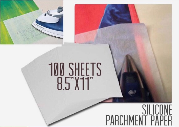 PARCHMENT SILICONE TISSUE paper FOR HEAT TRANSFER APPLICATIONS 8.5x11 100 Sheets