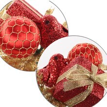 12-Pack Red &#x26; Gold Glitter Picks with Vibrant Gift Box, Dove Bird, &#x26; Ornament Ball | Festive Holiday Decor | Trees, Wreaths, &#x26; Garlands | Christmas Picks | Home &#x26; Office Decor - 2024 Christmas Collection, Floral Home by Artificial Flowers