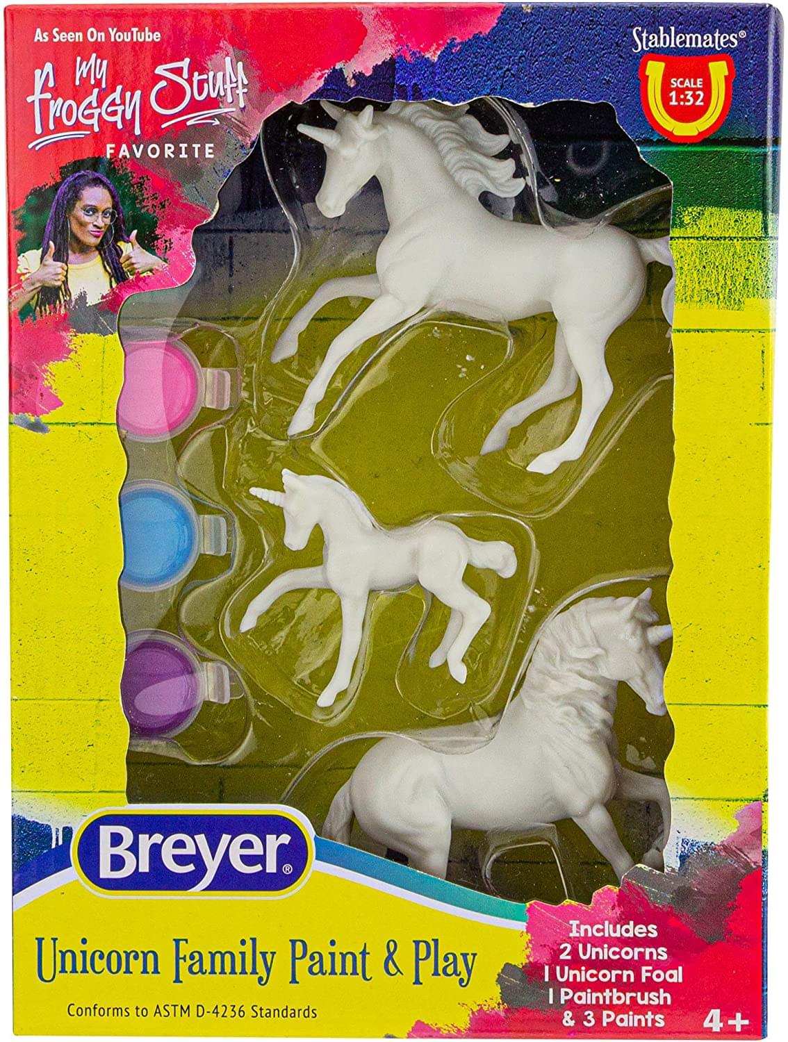 Breyer Unicorn Family Paint &#x26; Play | 1:32 Scale Model Horse Craft Kit