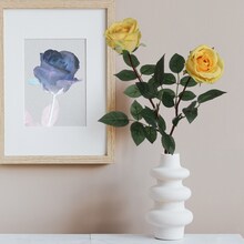 30" Yellow Rose Bud Stems (24-Pack) - Silk Foliage, Lifelike Flowers, Perfect for Bouquets, Events & Home Decor - Bright Year-Round Decoration, Floral Home by Artificial Flowers