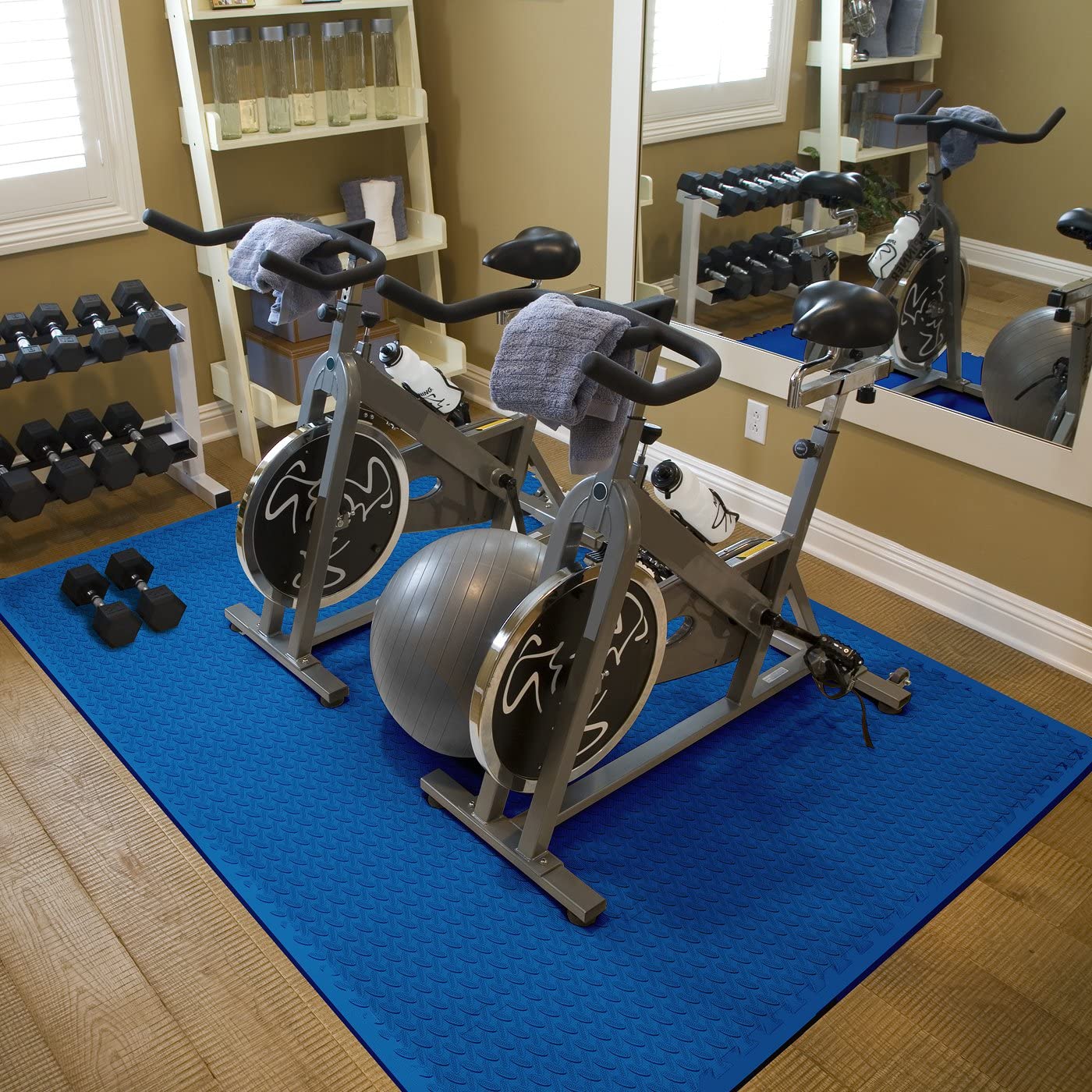 Sorbus Interlocking Foam Gym Floor Tiles -Great Exercise Mat Tiles for Workout, Yoga, Heavy Exercise Equipment Mat (24"x 24 " | 6 Pack)