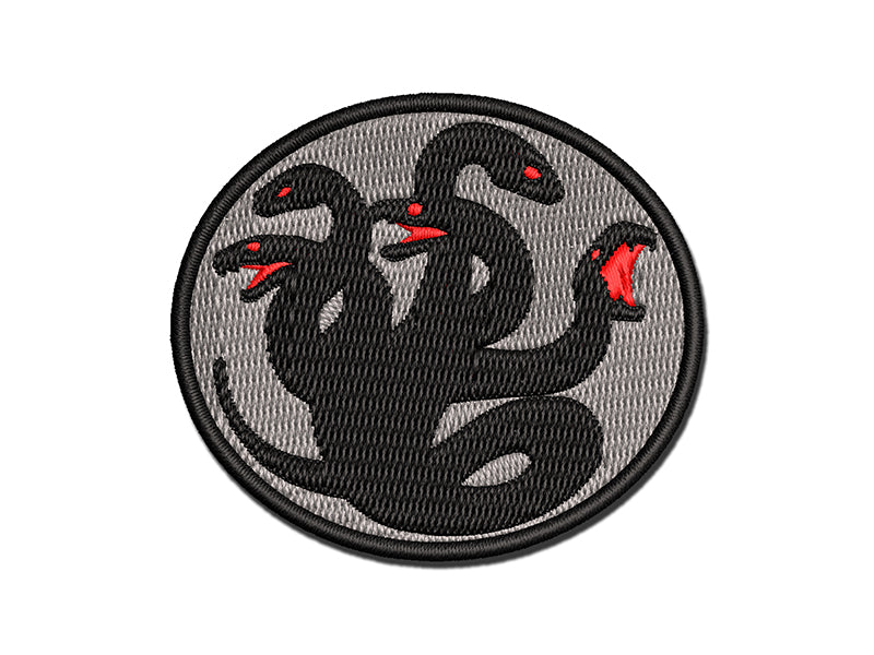 Hydra Snake Monster Mythical Creature Multi-Color Embroidered Iron-On or Hook &#x26; Loop Patch Applique