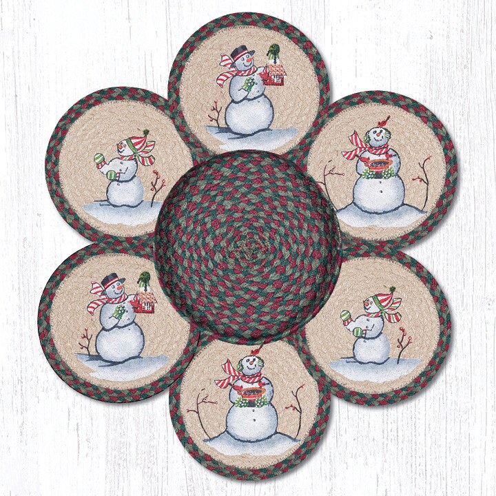 Earth Rugs Snowman Trivets