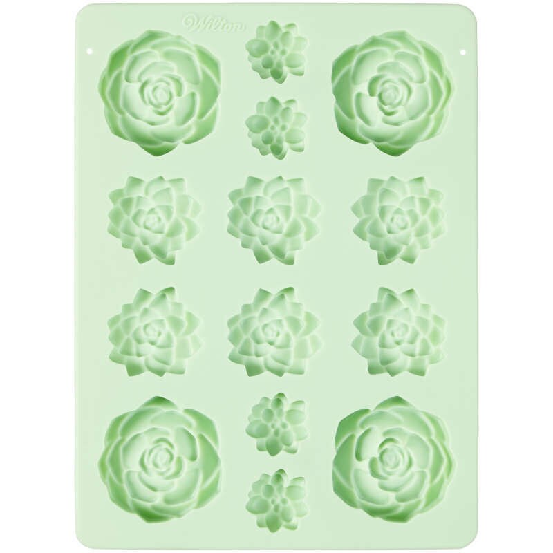 Silicone Soap Mold - Green Succulents