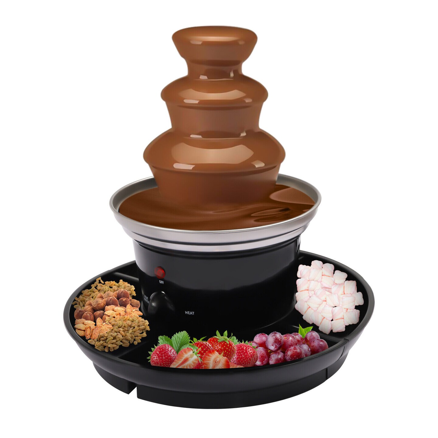 Kitcheniva 3-Tier Stainless Steel Luxury Chocolate Fountain Machine