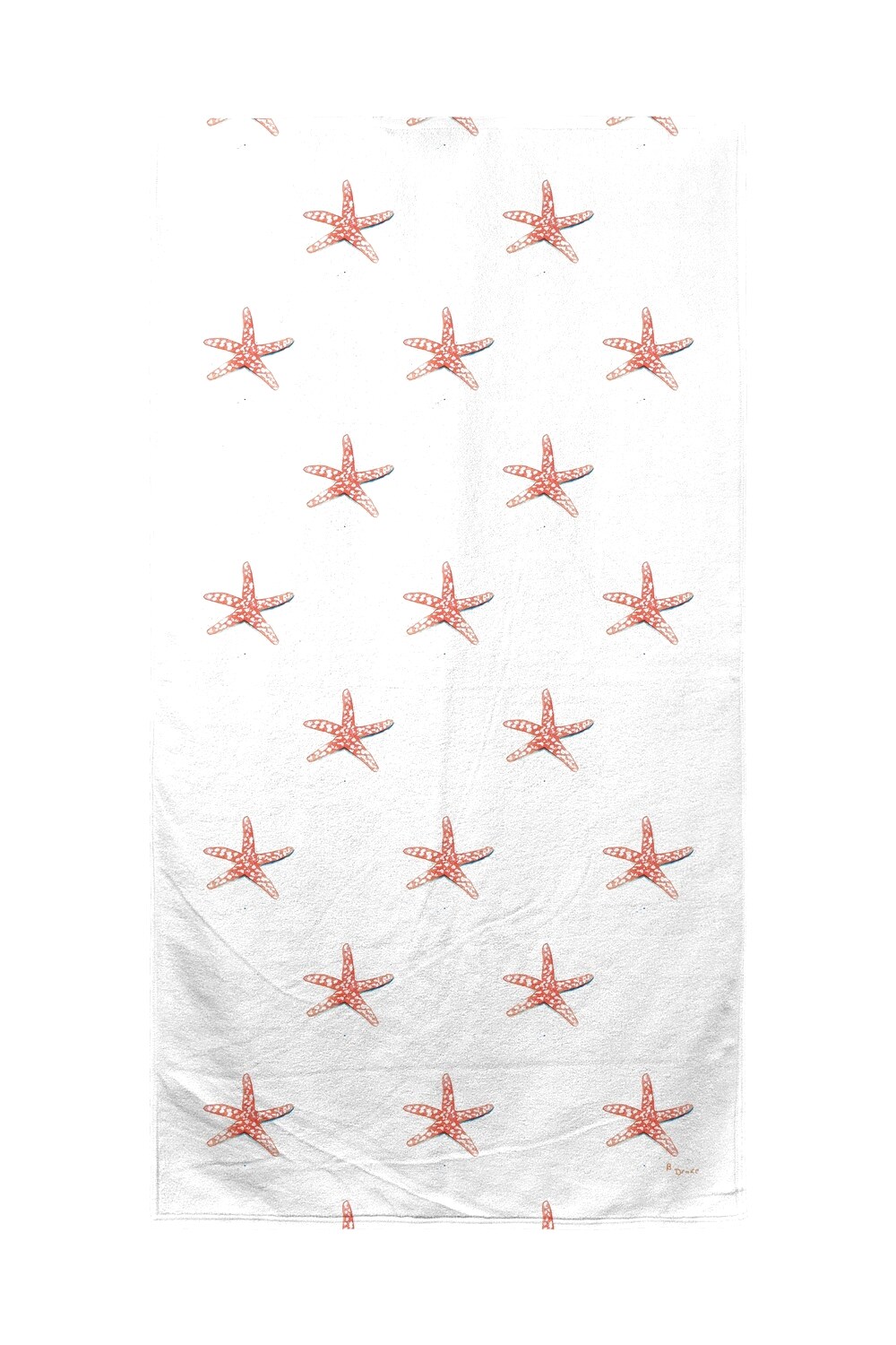 Betsy Drake Coral Starfish Beach Towel