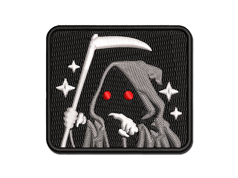 Cute Grim Reaper Pointing Multi-Color Embroidered Iron-On or Hook ...