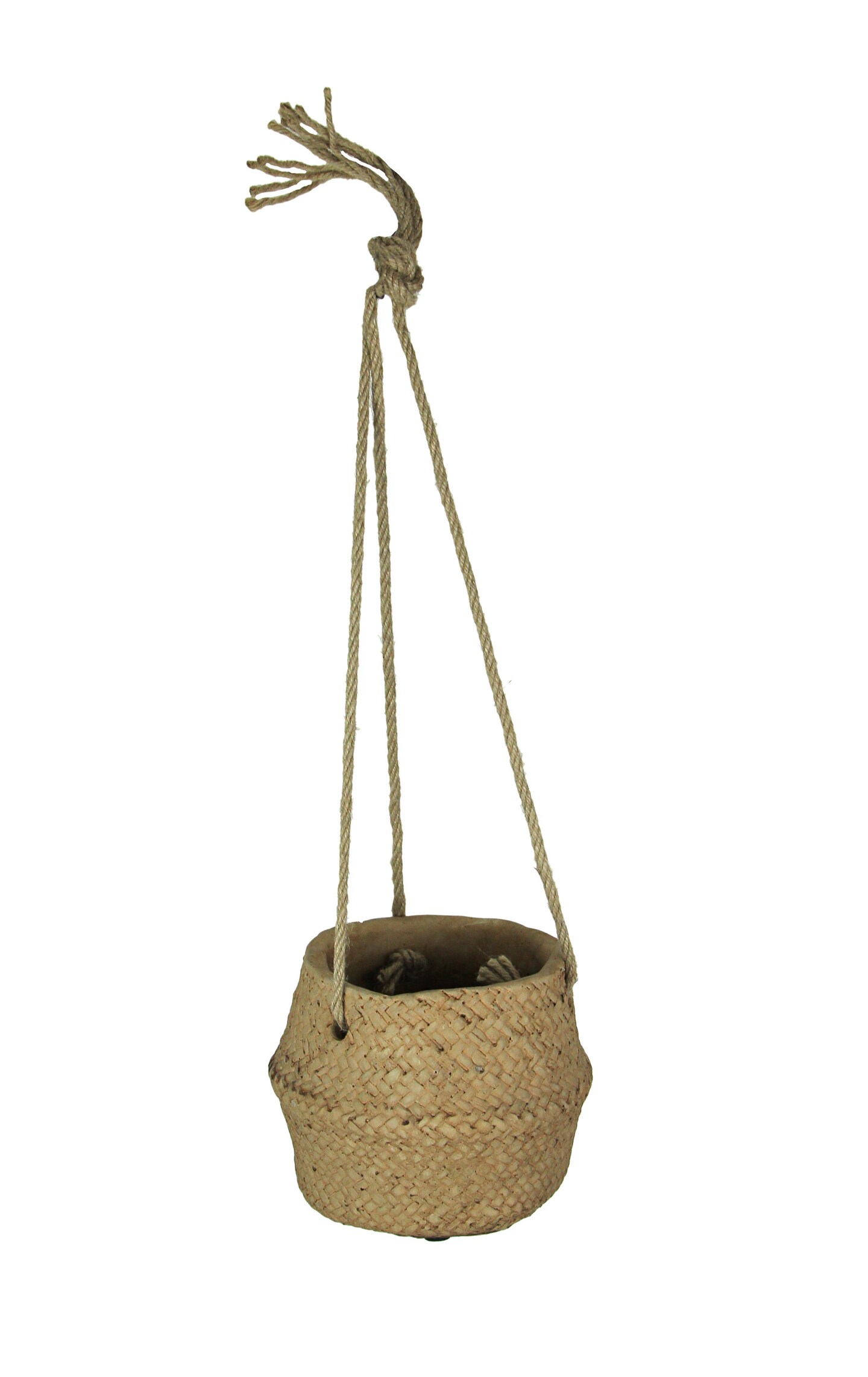 Rope Hanging Cement Planter Succulent Bowl Decorative Flower Pot Home Decor