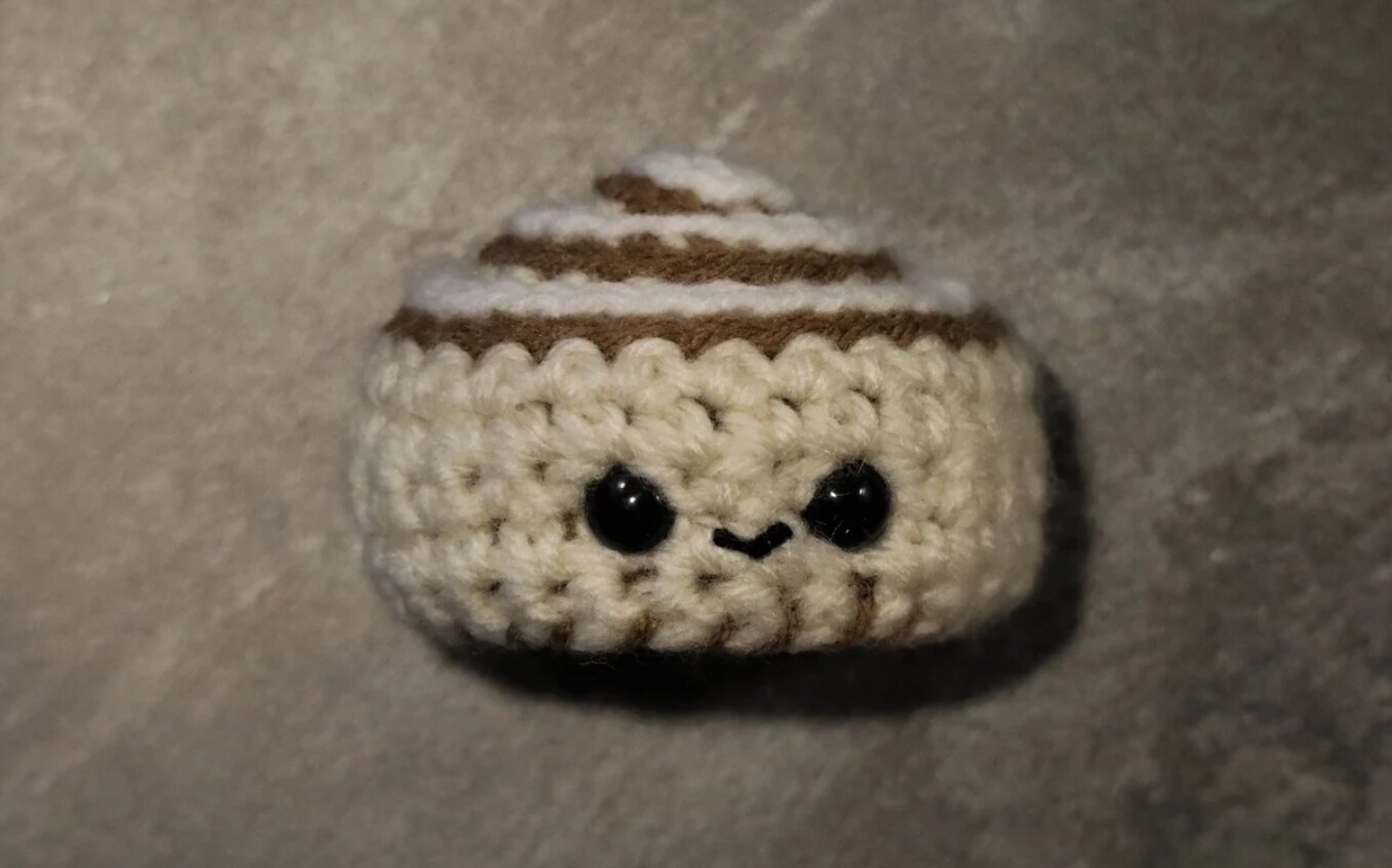 Crochet Cinnamon Roll Ornament Amigurumi Food | MakerPlace by Michaels