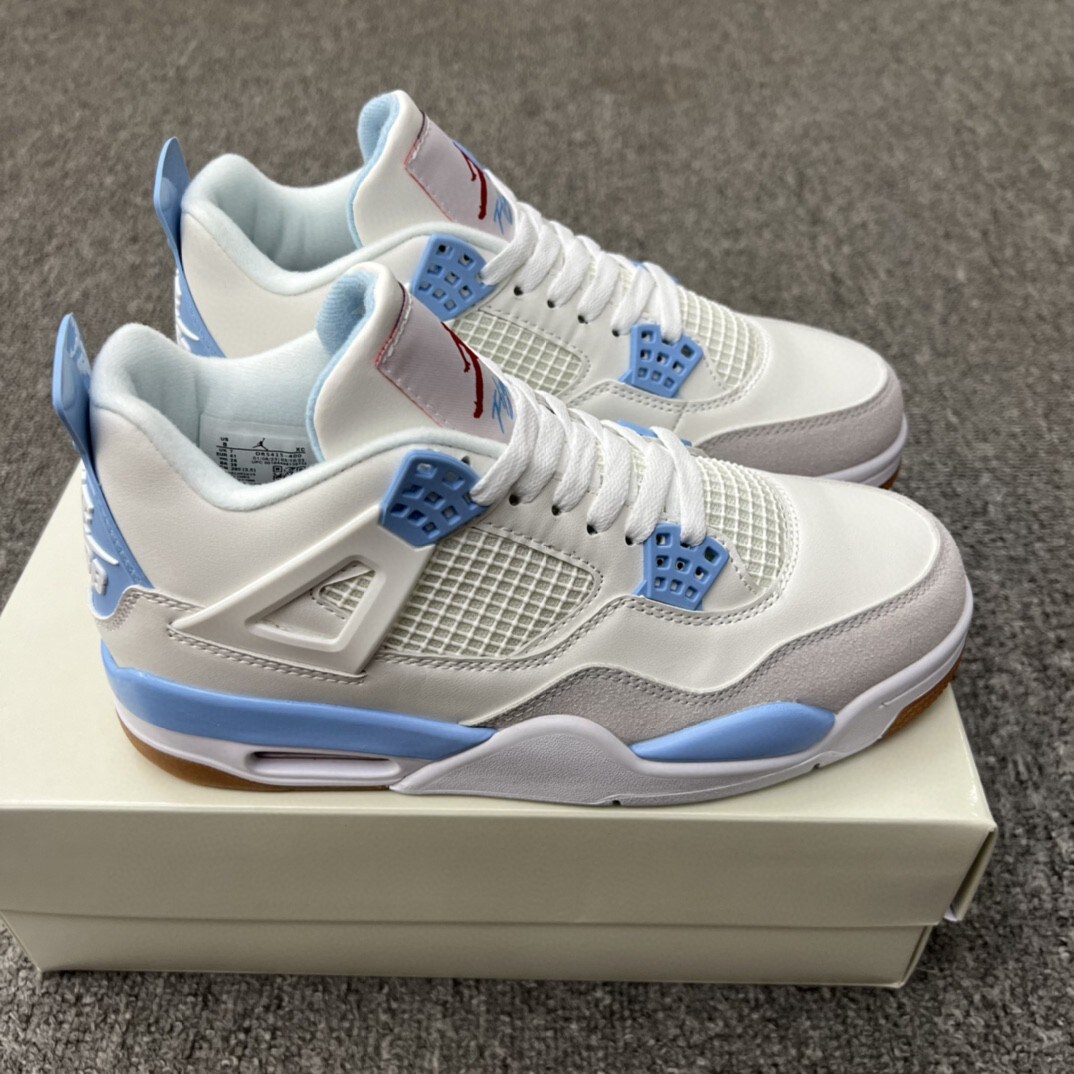 SB x Air Jordan 4 White Light Blue Sneakers For Men And Women Gift For Him Gift For Her MakerPlace by Michaels