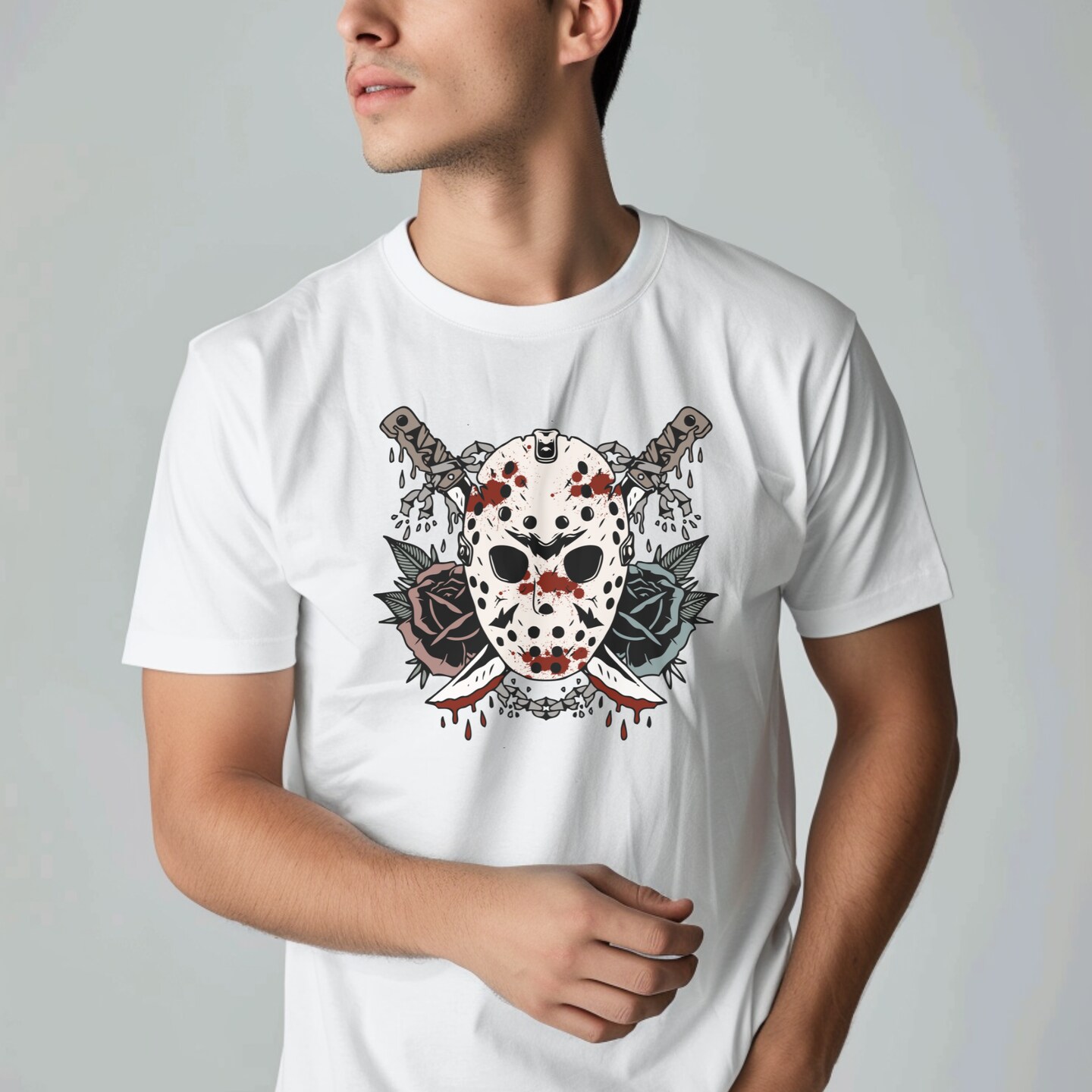 Friday the 13th Horror Shirt | Jason Voorhees Bleached T-Shirt | Horror Movie Tee | Slasher Fan Shirt | Spooky Graphic Tee product 4