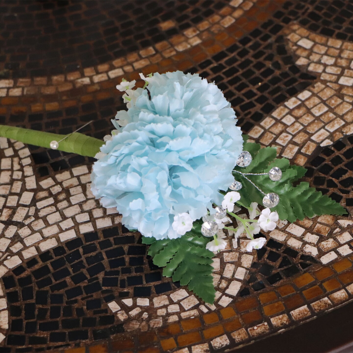 100-Pack: Gender Reveal Silk Carnation Picks, 5" Stems, 3.5" Wide, Floral Home by Artificial Flowers