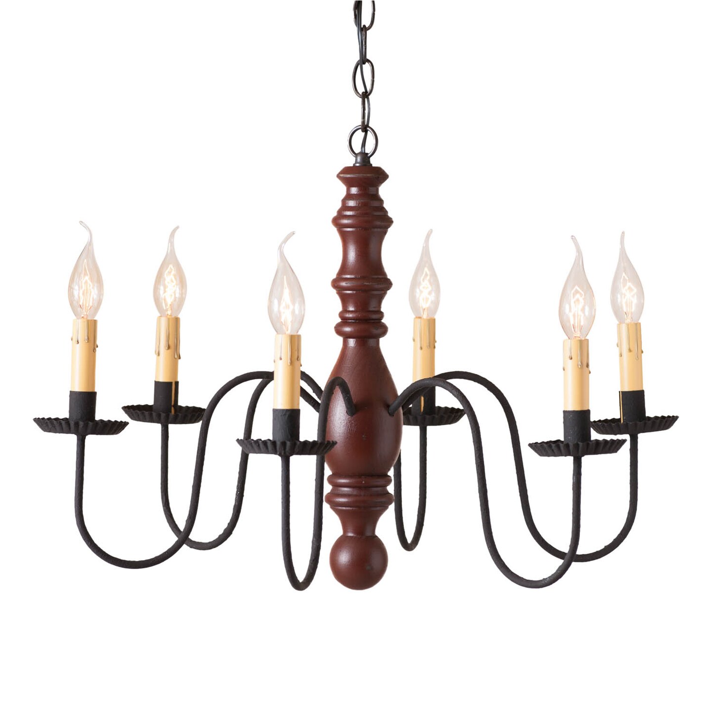 Manassas Chandelier in Sturbridge Red