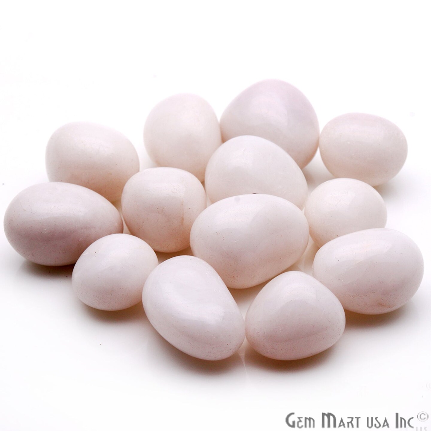 Agate Tumbled Stone, 3.53oz Lot Loose Undrilled Tumbled, Natural Smooth Stone, 25x16mm (Approx), 10-15 pieces, GemMartUSA (15002)