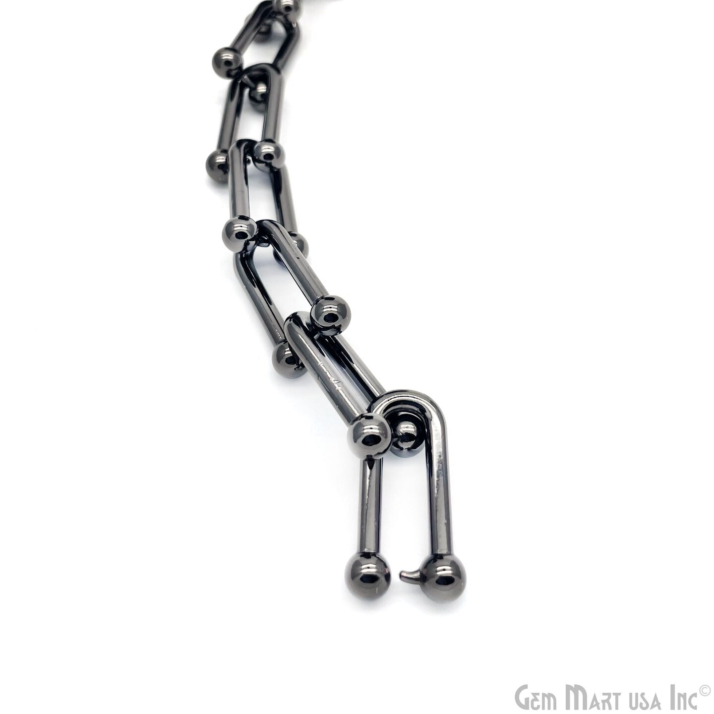 Black Finding Chain, Black Plated Jewelry Making Chain, DIY Necklace Chain, Assorted Styles, 1 foot, GemMartUSA (BPCH)