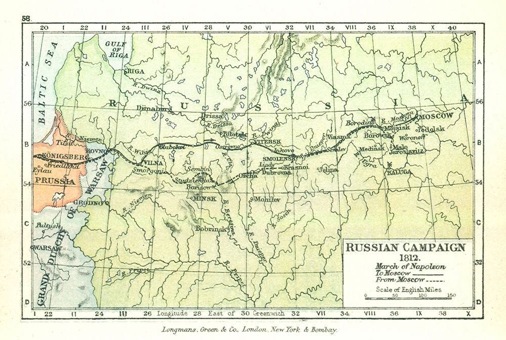 Russian Campaign 1812 Russia - Gardiner 1902 Poster Print by Gardiner Gardiner # ITRU0025