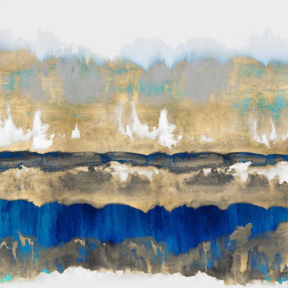 Gradations in Blue and Gold Poster Print by Rachel Springer # RE112689