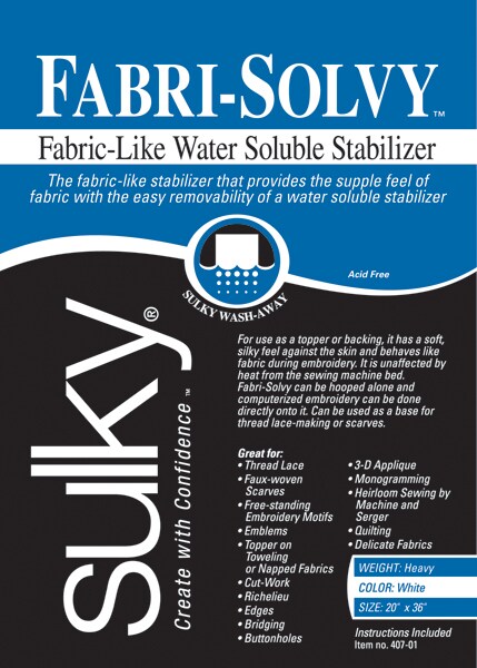 Sulky Fabri-Solvy Soluble Stabilizer-20&#x22;X36&#x22;
