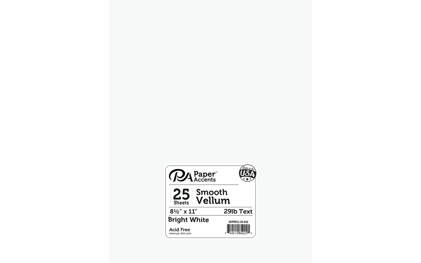 Vellum 8.5x11 29lb 25pcPk Bright White | Michaels