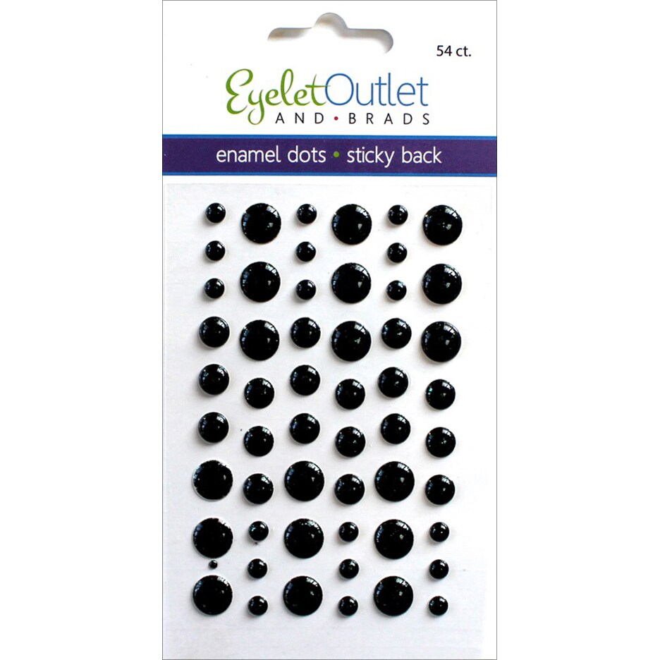 Eyelet Outlet Adhesive-Back Enamel Dots 54/Pkg