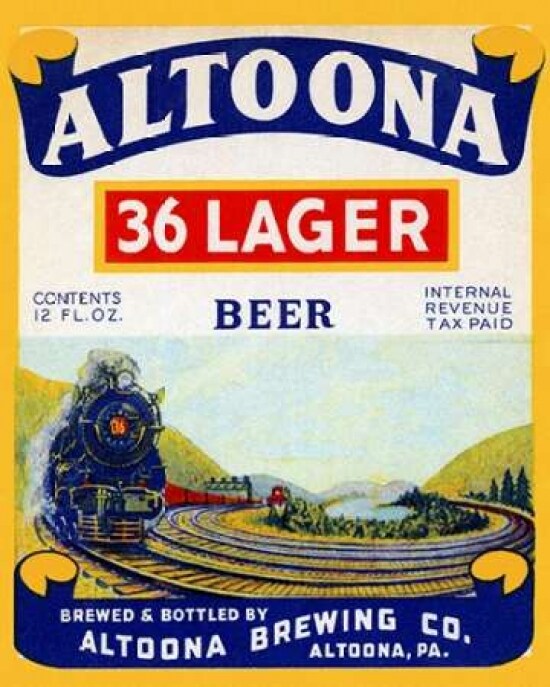 Altoona 36 Lager Beer Poster Print by Vintage Booze Labels - Item # VARPDX376157