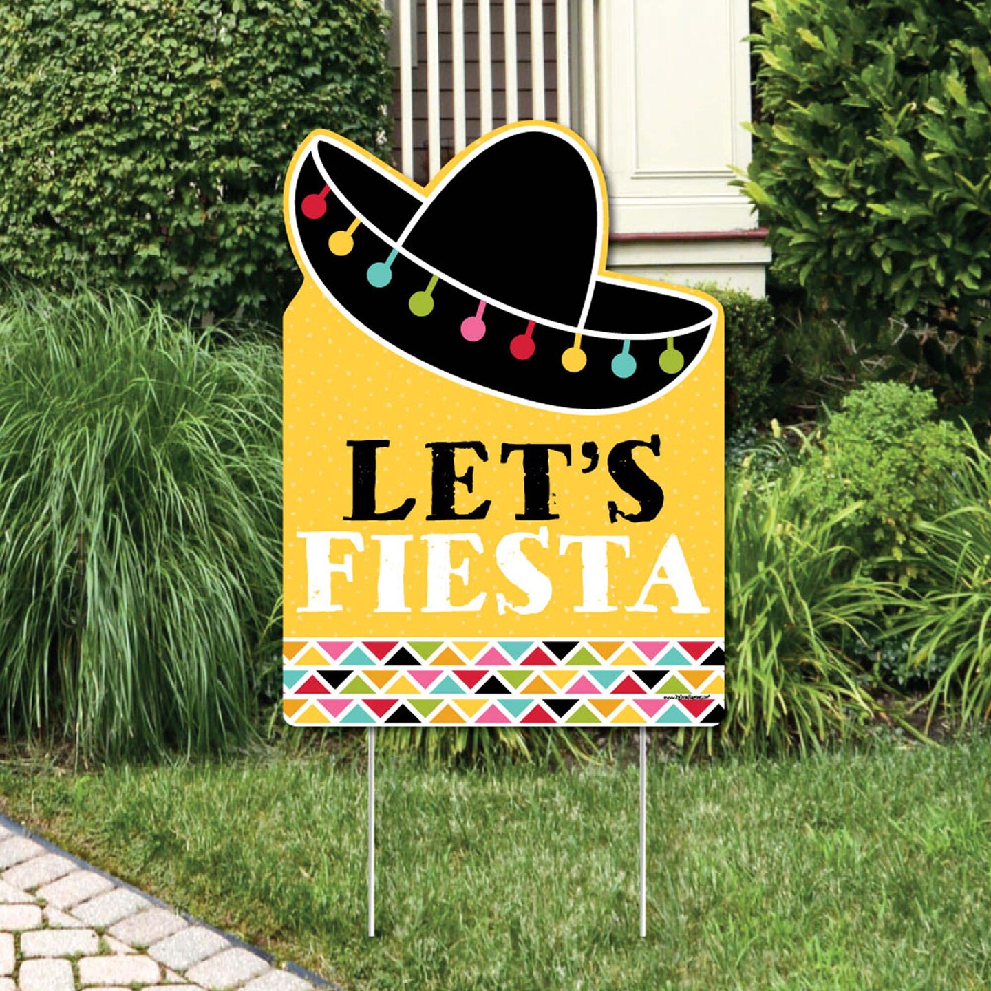 Big Dot of Happiness Let&#x27;s Fiesta - Party Decorations - Fiesta Welcome Yard Sign