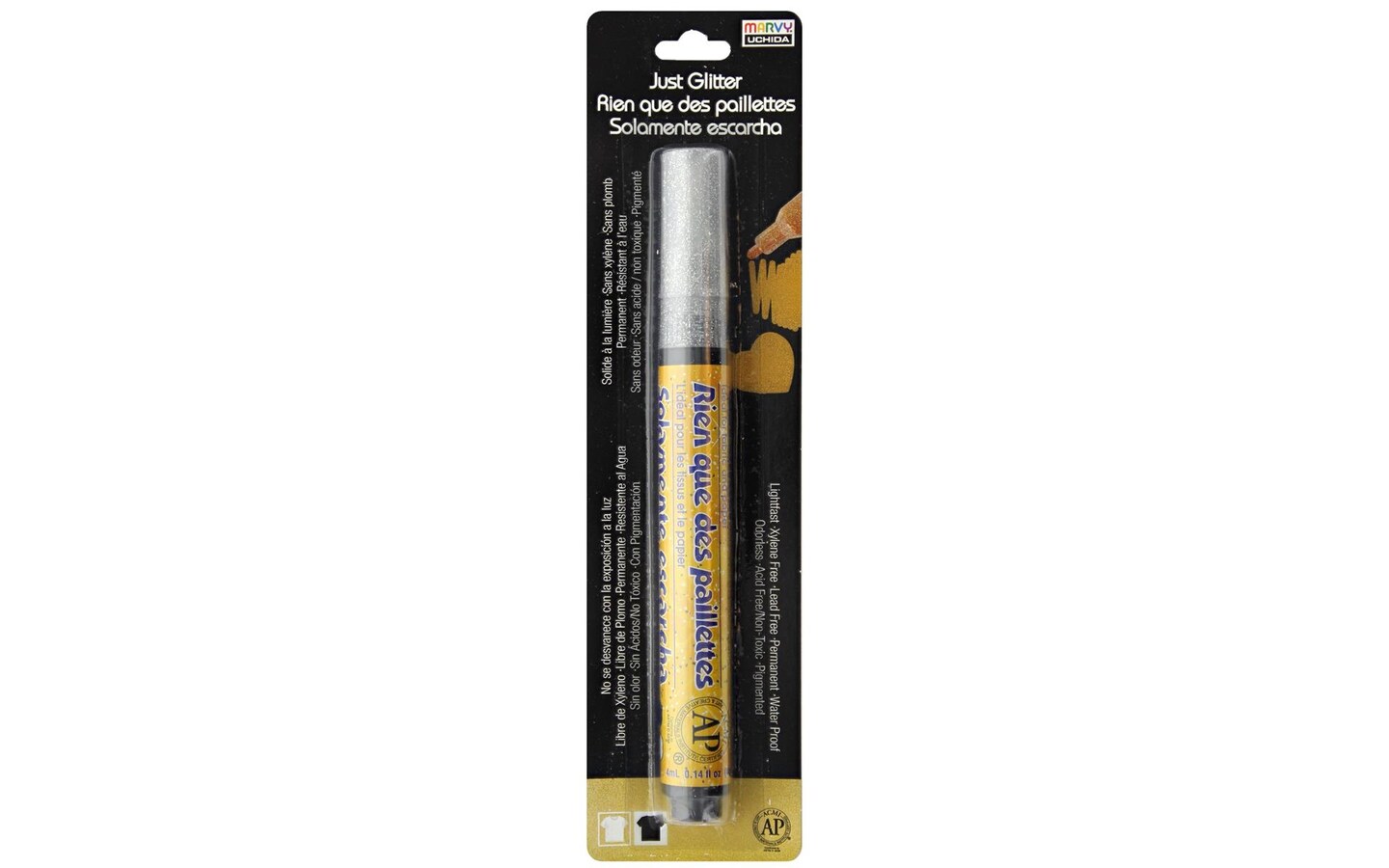 Uchida Deco Just Glitter Pen Carded Silver