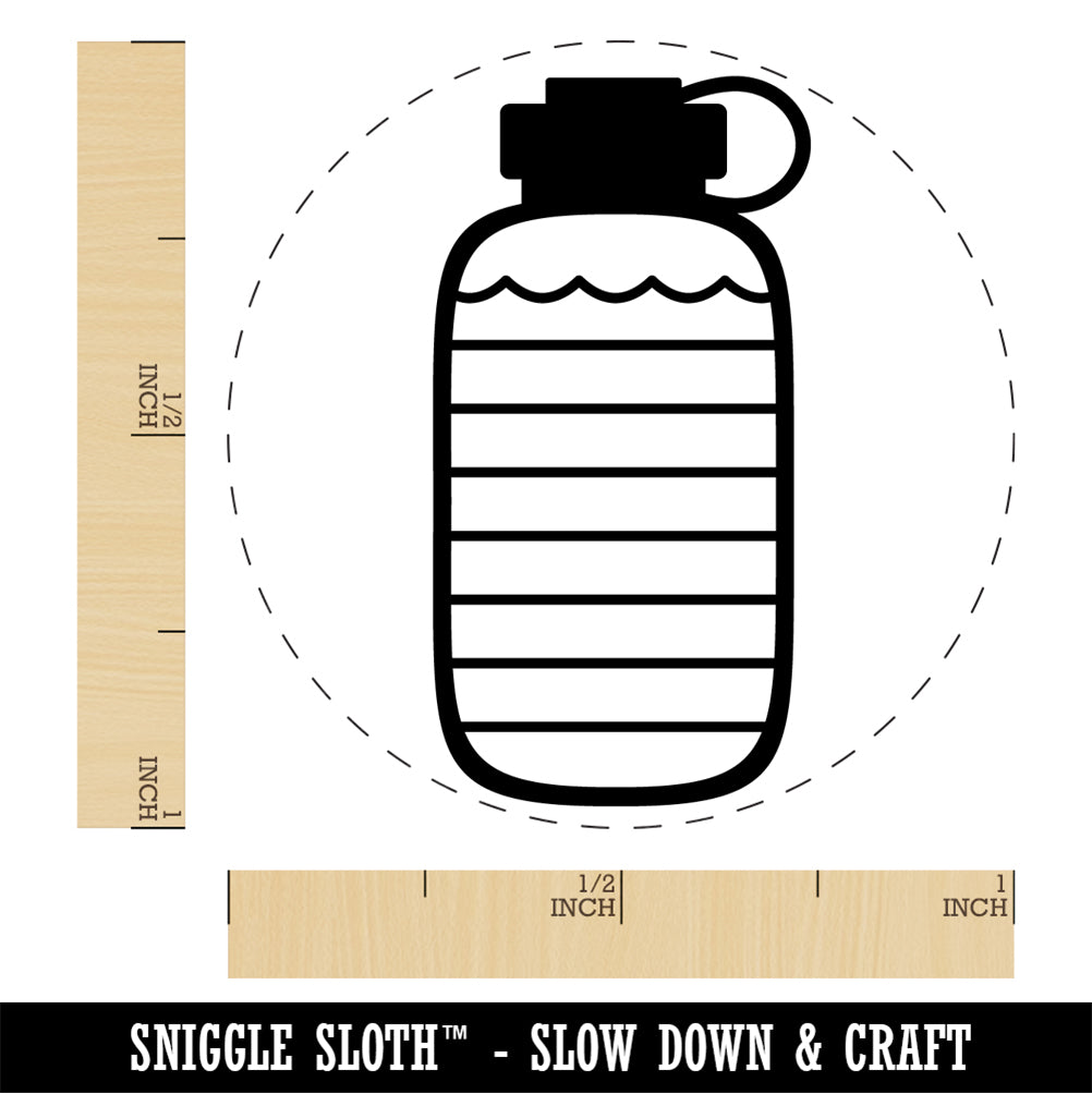 Hydration Tracker Water Bottle Rubber Stamp for Stamping Crafting Planners