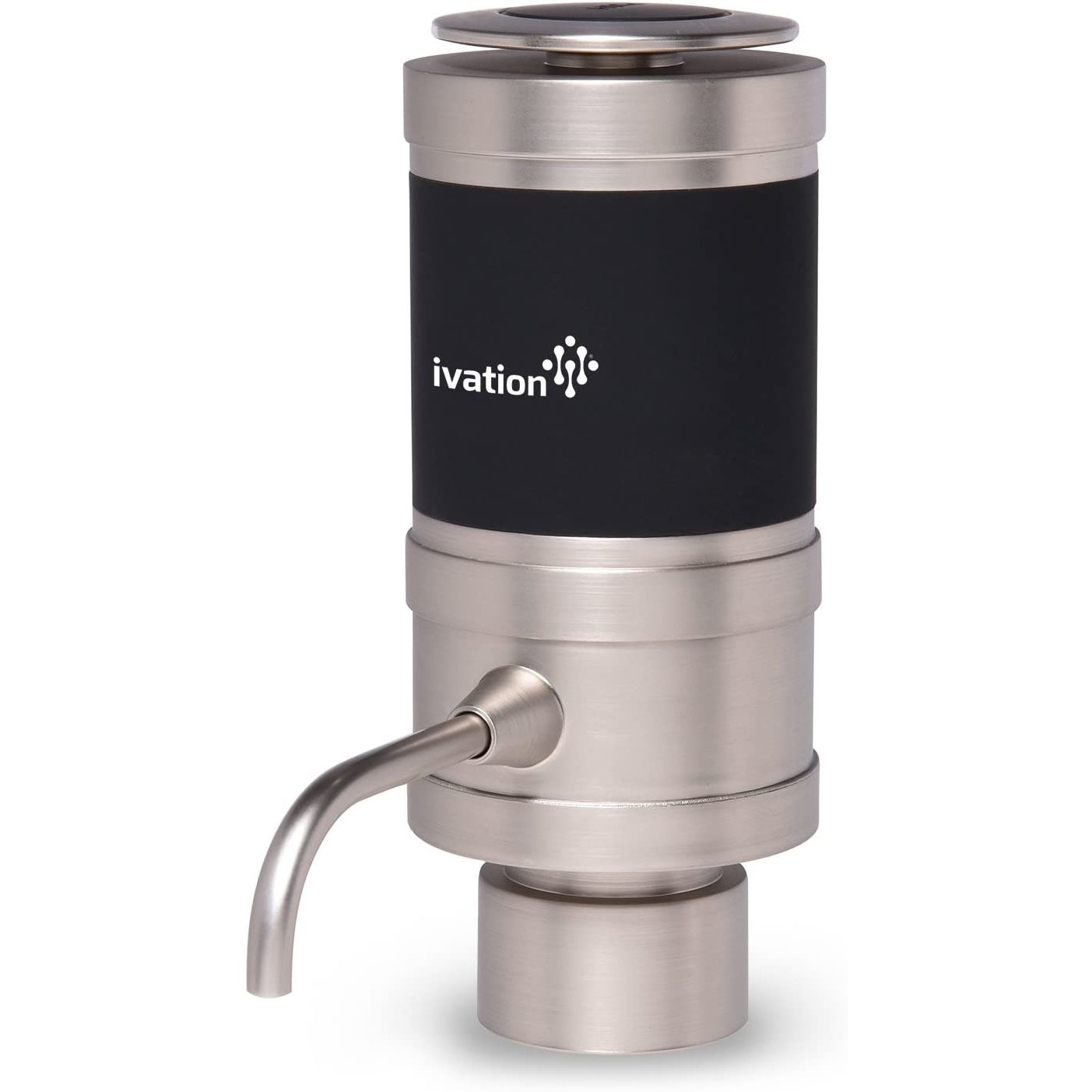 Ivation Wine Aerator and Dispenser Spout, Stainless Steel Electric Wine Pourer and Stopper