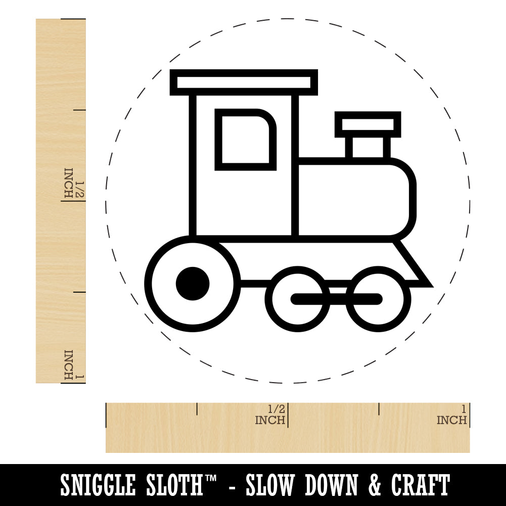 Cute Train Rubber Stamp for Stamping Crafting Planners