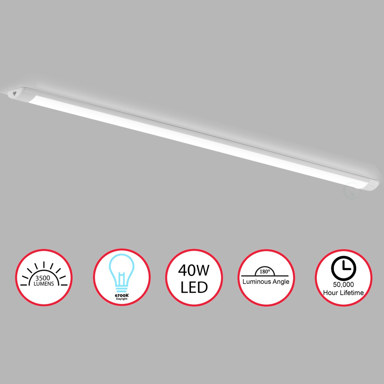 Slim Led Under Cabinet Light 40W 6700K Daylight Energy Efficient 50000 Hour