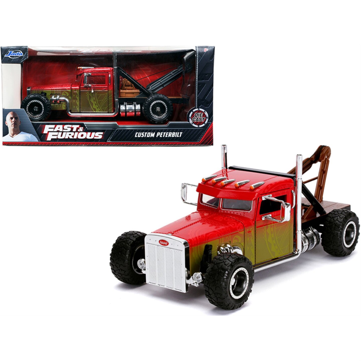 Custom Peterbilt Tow Truck "Fast & Furious" Series 1/24 Diecast Model By Jada