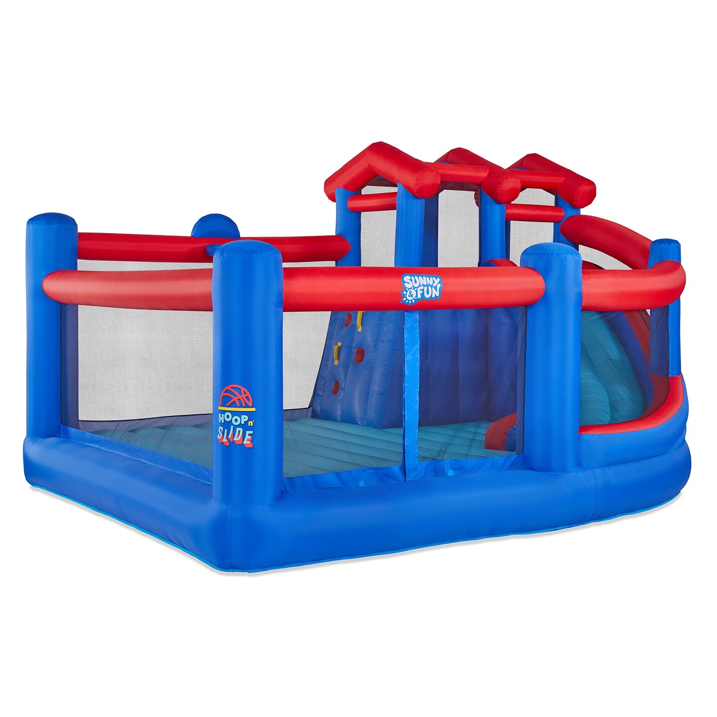 Sunny & Fun Bounce House, Inflatable Bouncy House with Slide with Included Air Pump & Carrying Case
