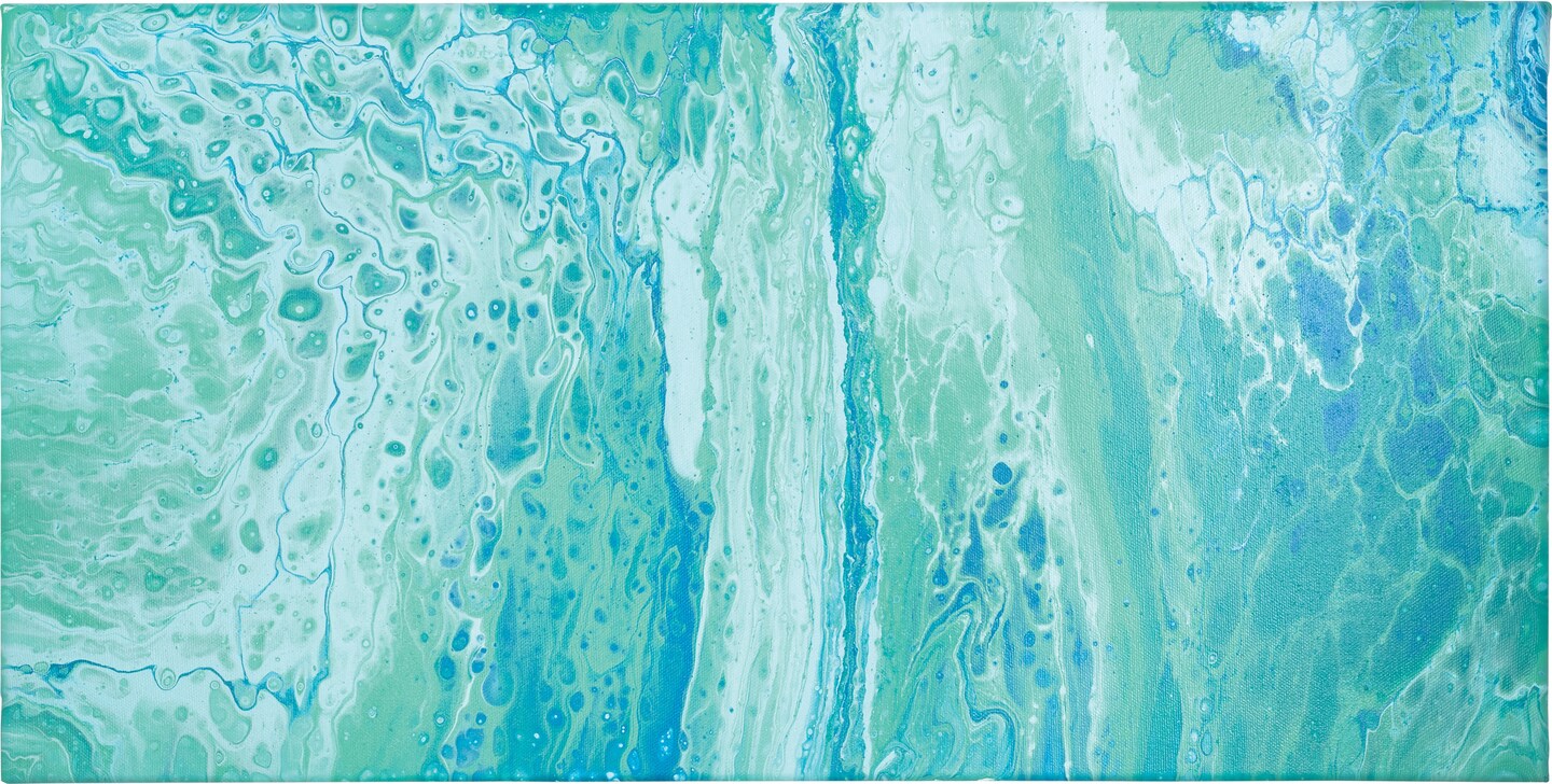 American Crafts Color Pour Pre-Mixed Paint Kit 4/Pkg-Tidal Wave