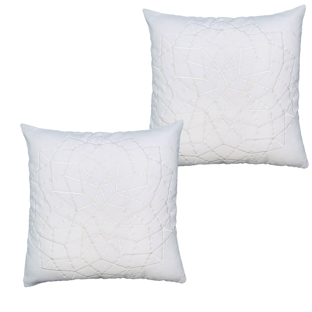 Set of 2 Embroidered Decorative Pillows Covers, Accent Pillows