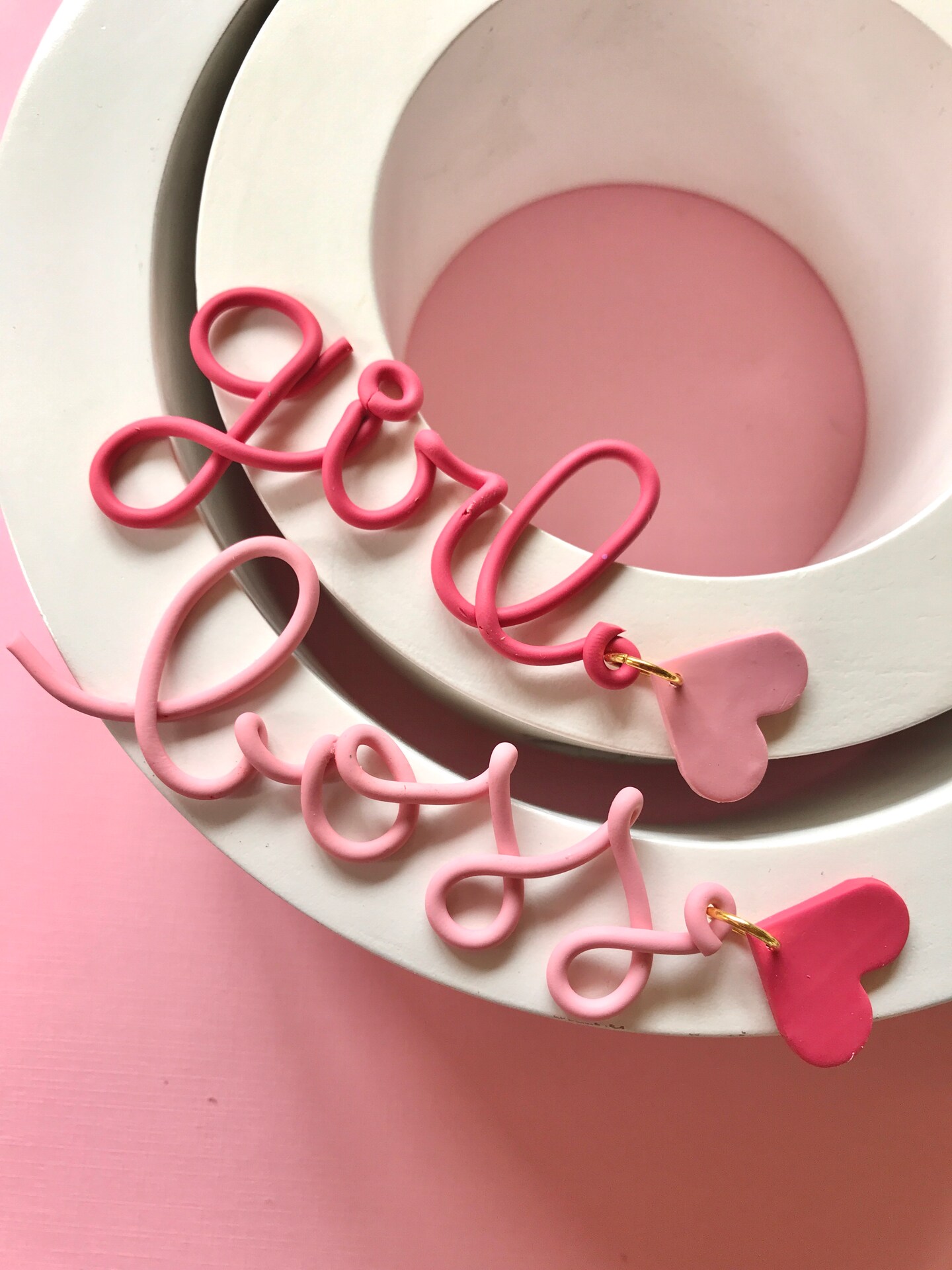 Girl Boss Earrings, Girl Power Earrings, Feminism Earrings, Feminist jewelry, Pink hollywood lights letter earrings, girly earrings