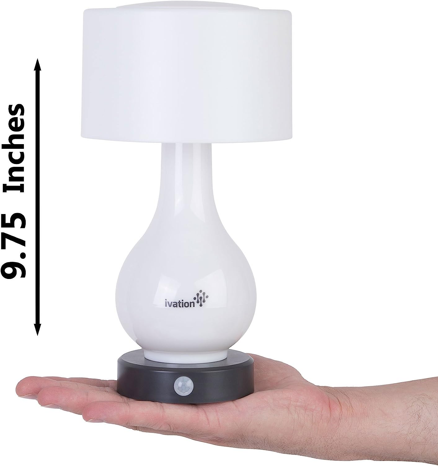 Ivation 6-LED Battery Powered Lamp, Motion Sensing LED Table Lamp w/Dual Color Range