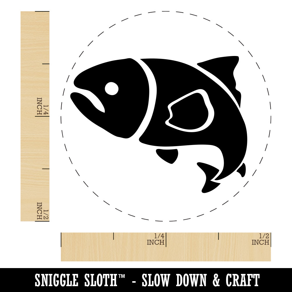 Salmon Fish Rubber Stamp for Stamping Crafting Planners
