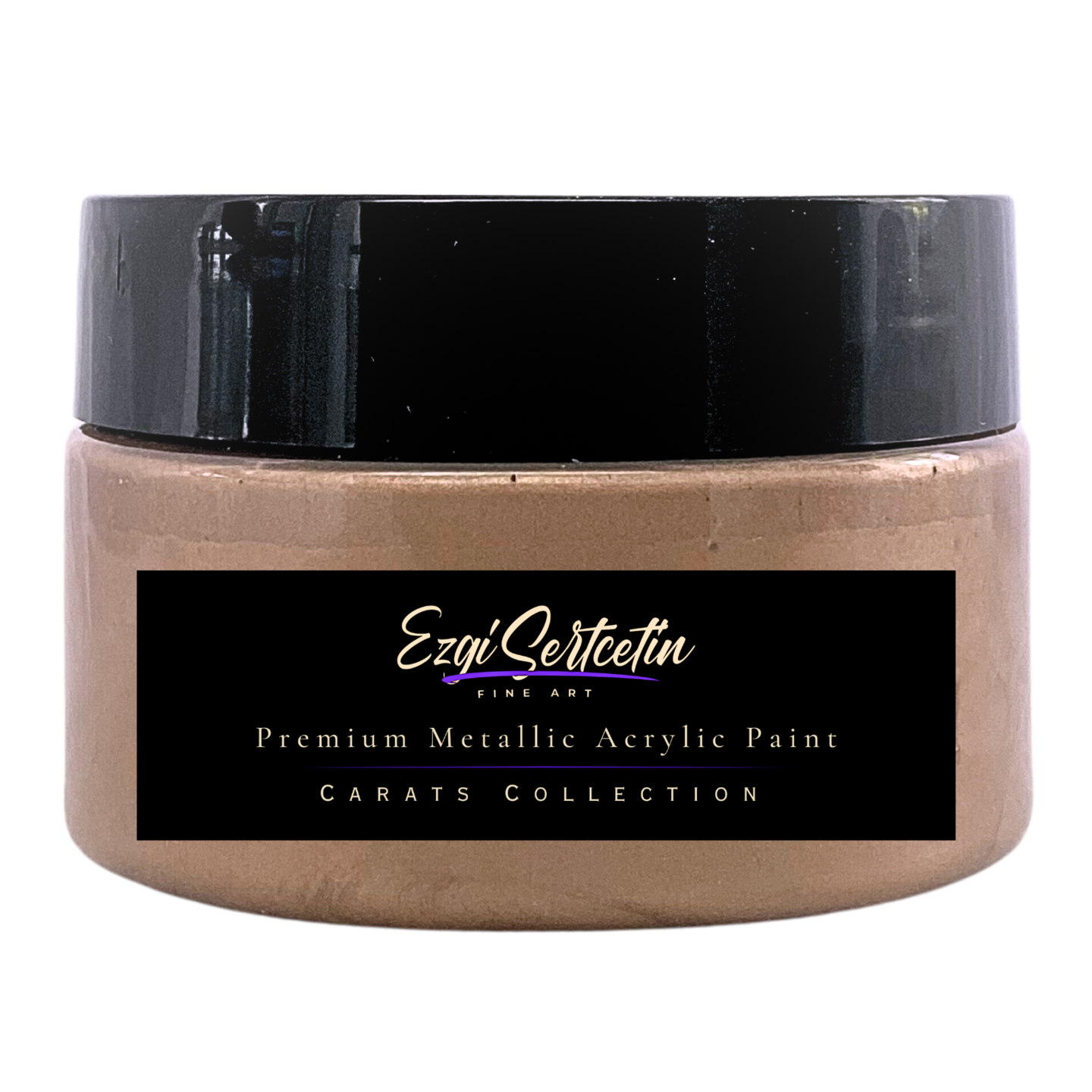 Premium Metallic Acrylic Paint 3 oz | Unique Metallic Bright Colors | Special Carat Collection by Ezgi Sertcetin