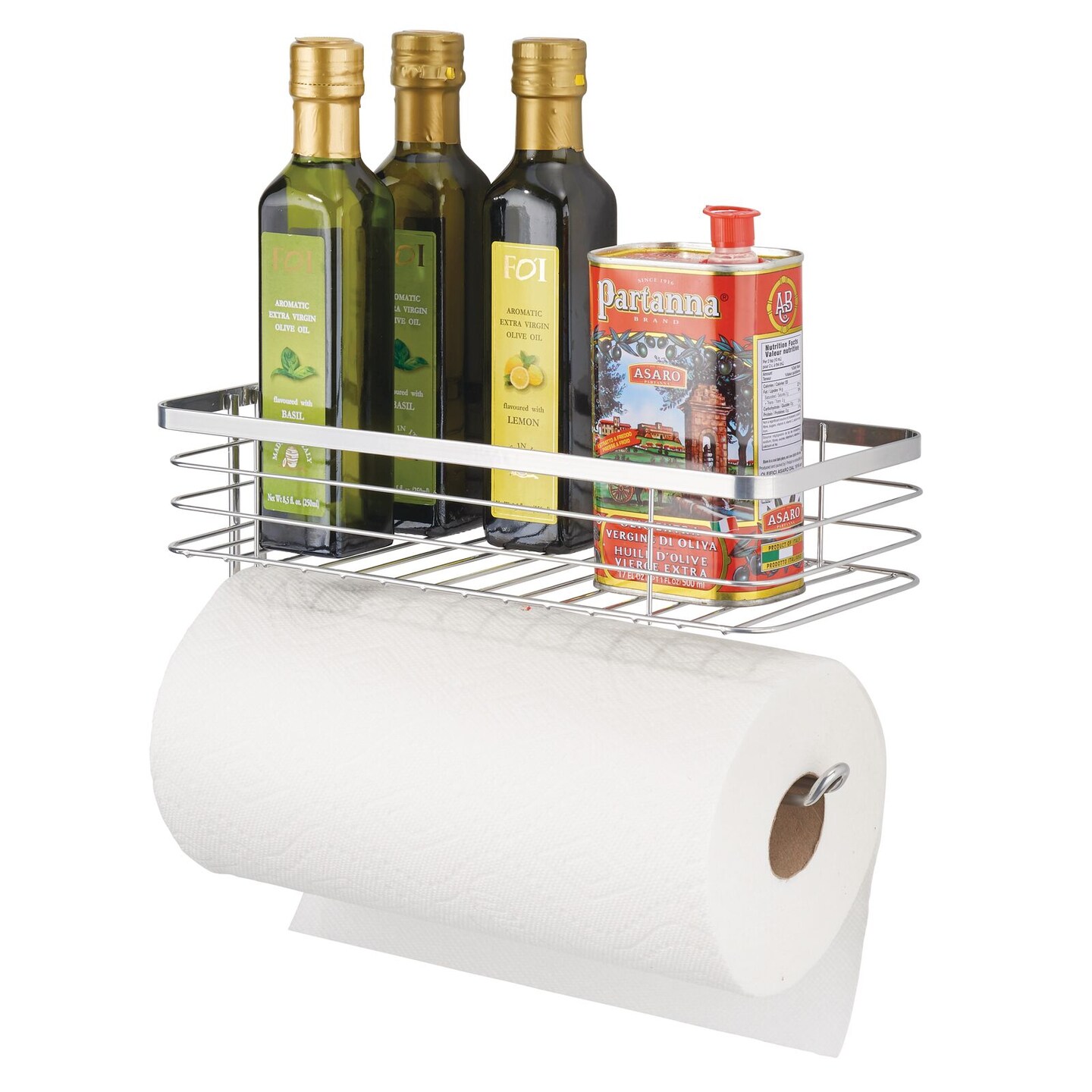 Mdesign Plastic Wall Mount / Under Cabinet Paper Towel Holder