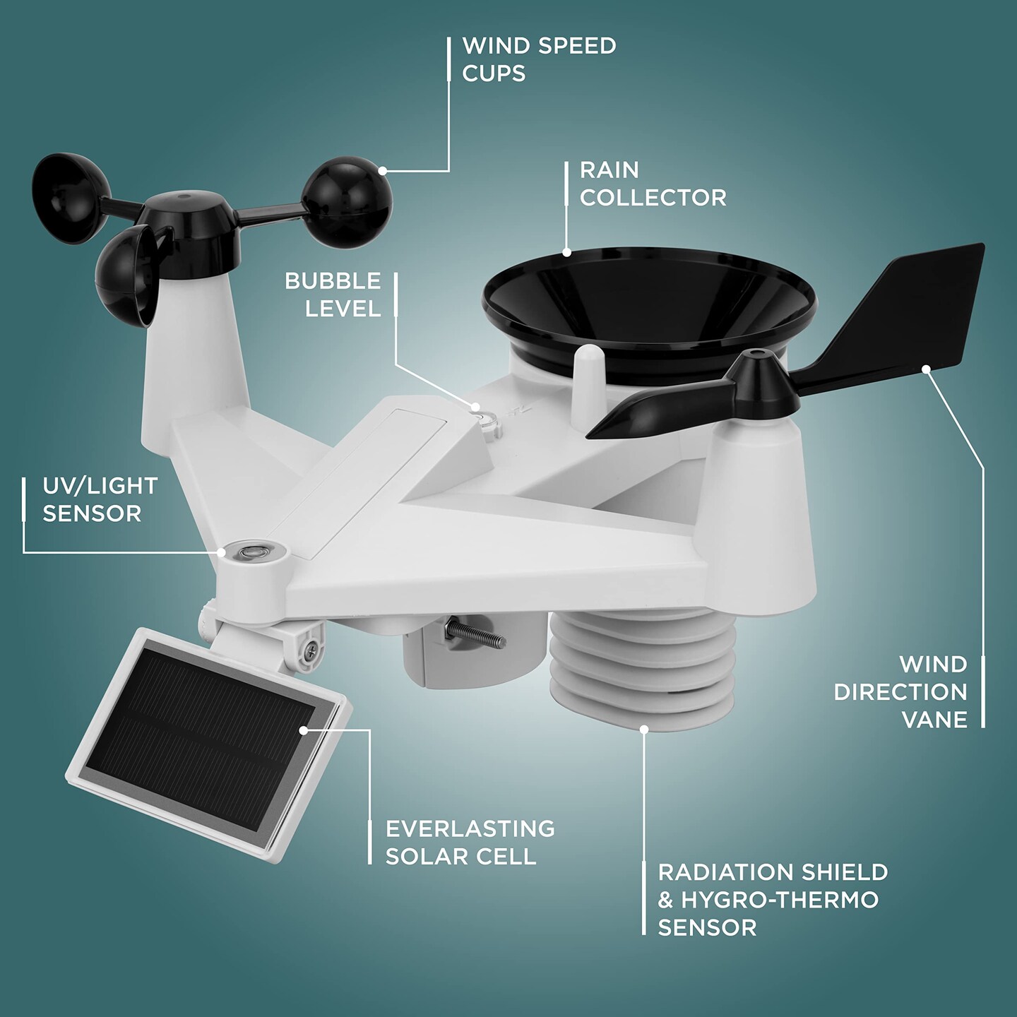 Logia 7-in-1 Wireless Weather Station 10&#x22; with 6-Day Forecast