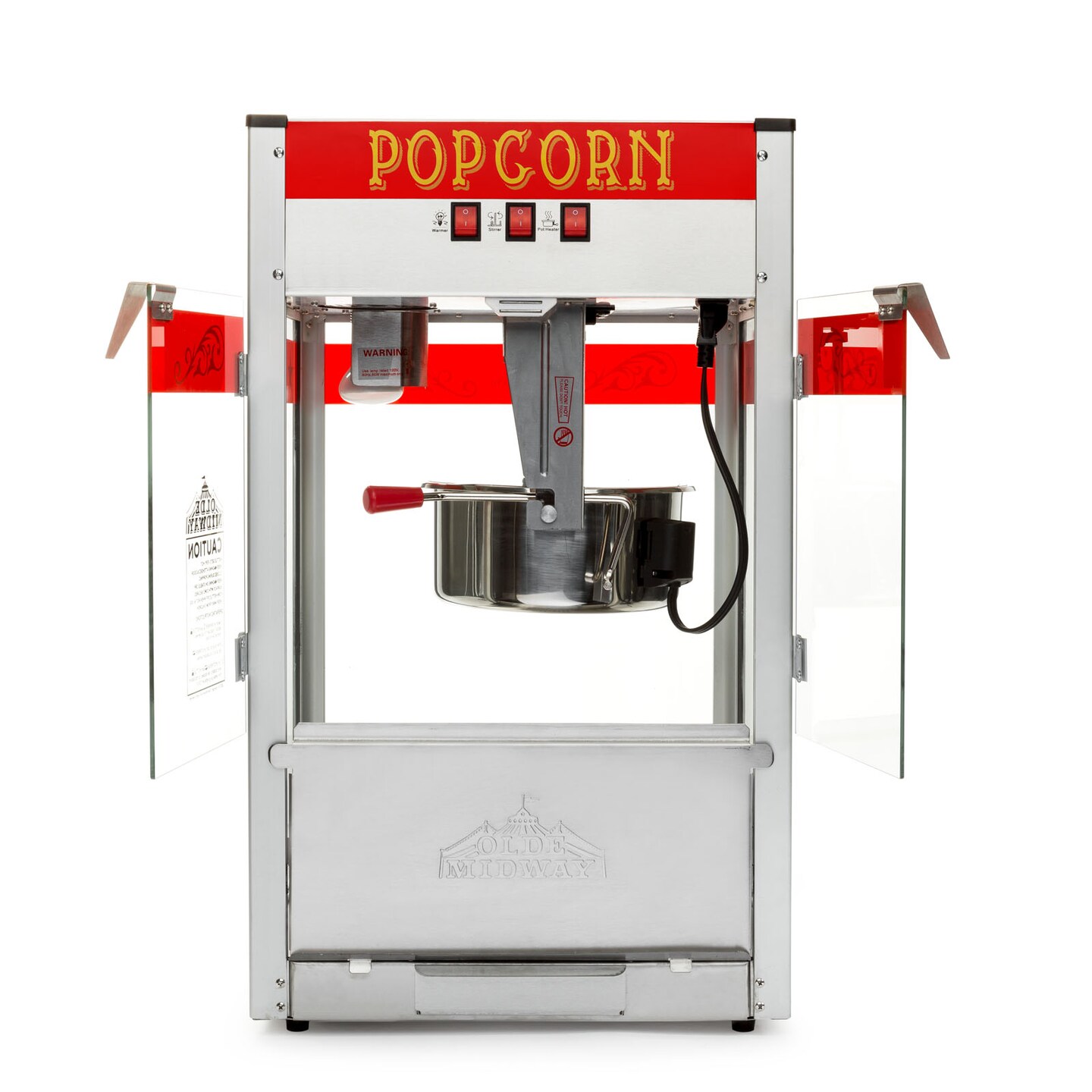 Olde Midway Commercial Popcorn Machine Maker Popper with Large 12-Ounce Kettle