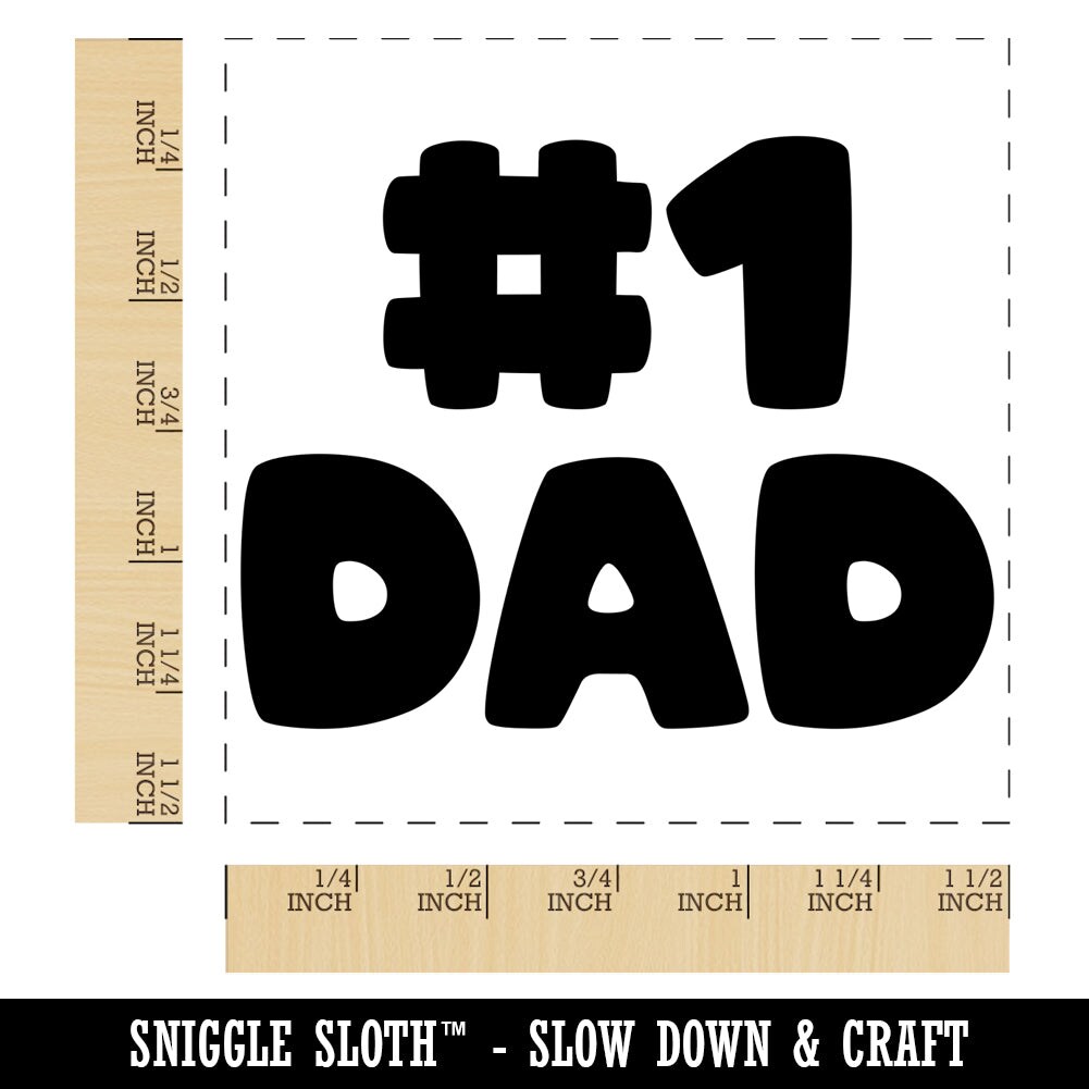 #1 Dad Number One Father's Day Self-Inking Rubber Stamp Ink Stamper ...