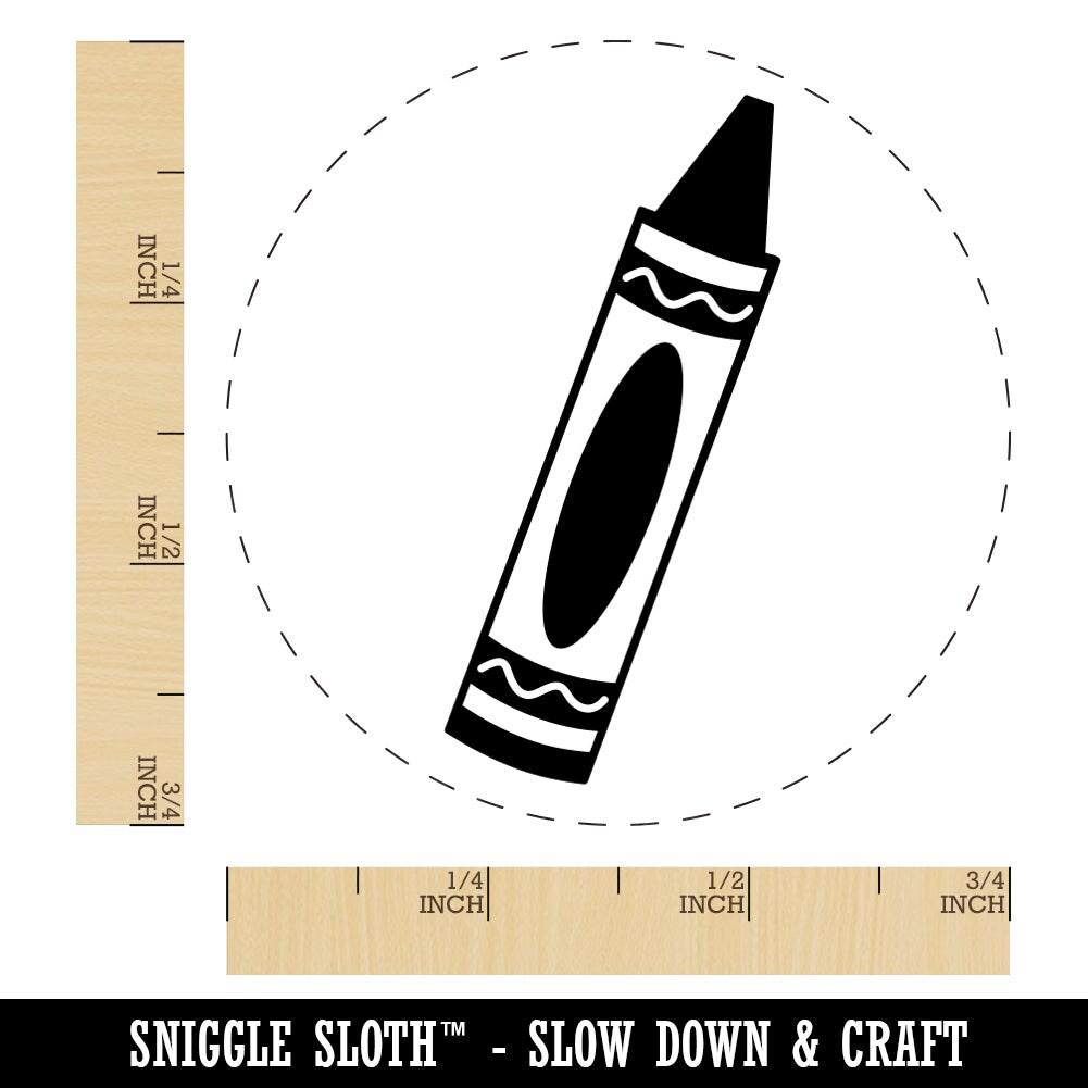Coloring Crayon Rubber Stamp for Stamping Crafting Planners