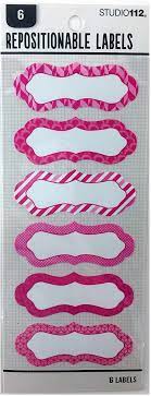 K &#x26; Company Studio 112 Pink Party Repositionable Labels